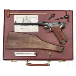 Mauser komemorativni model Lange Pistole 08, u kožnoj kutiji