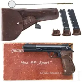 Walther Mod. PP Sport, dans sa boîte
