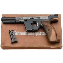 Walther Mod. OSP, en carton