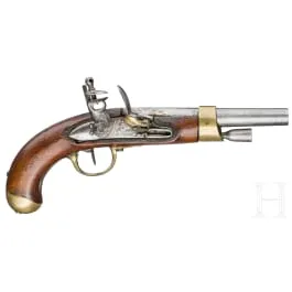 骑兵燧发手枪 M an 13，St. Étienne，标注日期1812年