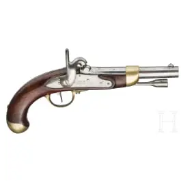 Cavaleriepercussiepistool M 1822 T bis Neuf, Châtellerault, 1854