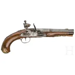 Pistolet d'officier à silex, Londres, vers 1800