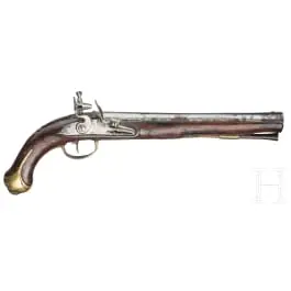 Marinepistool met tromblonloop, circa 1750