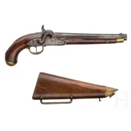 Hannover - pistolet à percussion à culasse M 1816 avec crosse d'appui