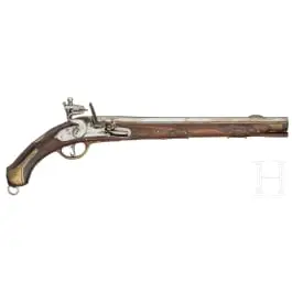 Pistolet à silex, réplique similaire au pistolet de cuirassier prussien 1742, vers 1975