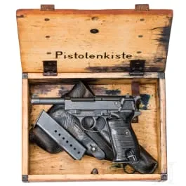Spreewerk Mod. P 38, code "cyq", met tas en pistoolkist