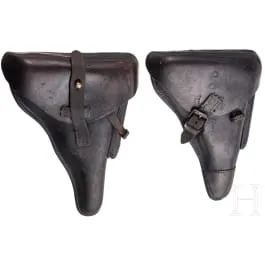 Zwei Koffertaschen für Pistole 08, Polizei
