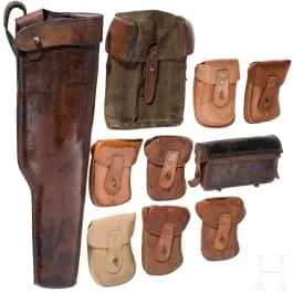 Konvolut von zehn Ledertaschen