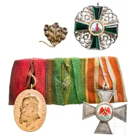 Barrette de décorations badoise en trois parties
