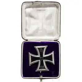 Croix de fer 1914, 1re classe en écrin, fabrication Dillenius