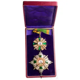 Général Gerhard Tappen - étoile de poitrine et croix de commandeur 1re classe avec épées de l'ordre badois du Lion de Zähringen en écrin