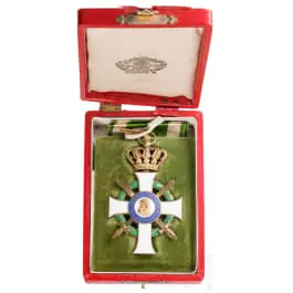 Général Gerhard Tappen - croix de commandeur avec épées de l'ordre saxon d'Albert en écrin
