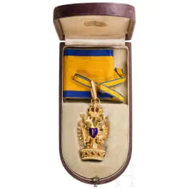 Général Gerhard Tappen - Croix de 2e classe de l'ordre autrichien de la Couronne de fer dans son écrin
