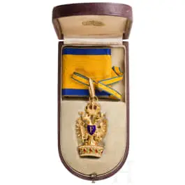 Général Gerhard Tappen - Croix de 2e classe de l'ordre autrichien de la Couronne de fer dans son écrin