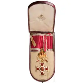 Général Gerhard Tappen - Croix de commandeur avec décoration de guerre de l'ordre autrichien de Léopold dans son écrin