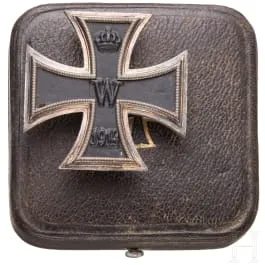 Général Gerhard Tappen - Croix de fer 1914 1re classe dans son écrin, fabrication Gebrüder Friedländer