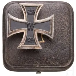 Général Gerhard Tappen - Croix de fer 1914 1re classe dans son écrin, fabrication Gebrüder Friedländer