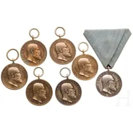 Sept médailles de mérite de l'ordre de Friedrich