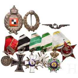 Lieutenant Martin Heydrich - succession d'aviateur avec décorations allemandes et ottomanes