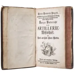 Heinrich Vogels, „Kurzer Unterricht in der Artillerie-Wissenschaft, zu Ernst- und Lust-Feuer-Werken“, Curych, 1756