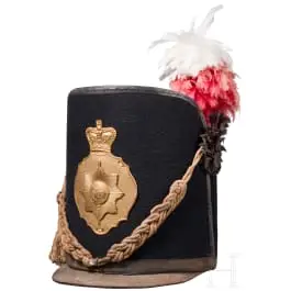 Tschako per membri dei Coldstream Guards in stile circa 1812 - 1815