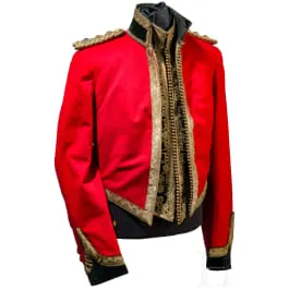 第5 (Princess Charlotte of Wales's) Dragoon Guards 军官制服上衣和马甲，约 1900 年