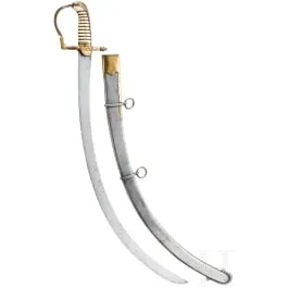 Sabel M 1796 for offiserer i lett kavaleri, rundt 1830