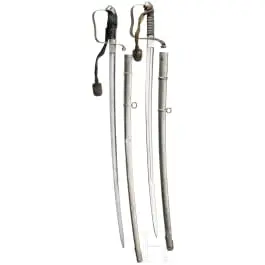 Twee sabels M 1861 voor infanterieofficieren
