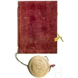 Diploma di nobiltà per la famiglia Schauerin (Schauer) con firma autografa dell'imperatore Giuseppe II (1741–1790)