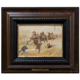 Christian Sell il Giovane (1854 - 1925) - sanitari austriaci in combattimento, guazzo, circa 1910/14