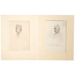 Richard Benno Adam (1873 - 1937)，两幅军官肖像，日期为1915年