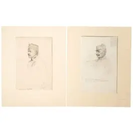 Richard Benno Adam (1873 - 1937), due ritratti di ufficiali, datati 1915
