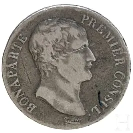 عملة نقدية تحمل صورة بونابرت، القنصلية (1799 - 1804)