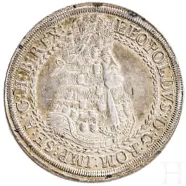 लियोपोल्ड I (1658 - 1705) का हॉल चांदी डबल टैलर, वर्ष रहित