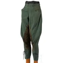 Pantaloni con gambale per truppe a cavallo, grigio campo, prima metà del XX secolo