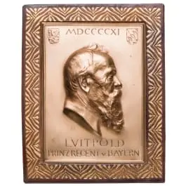 Prins-regent Luitpold van Beieren - portretplaquette van Adolf Hildebrand ter gelegenheid van de 90e verjaardag in 1911