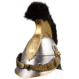 Cască M 1842 pentru soldații cuirasieri, purtare din 1848