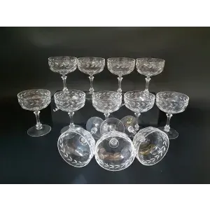 12只水晶香槟杯