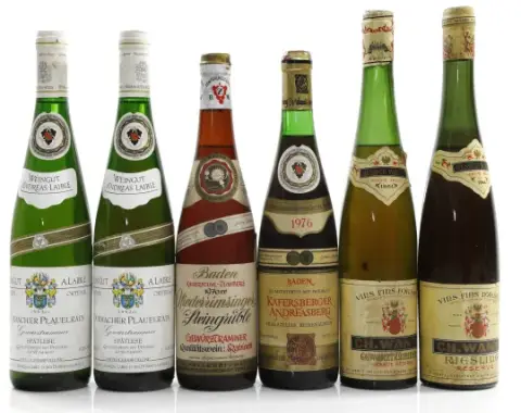 Badische Winzergenossenschaft Breisach Niederrimsinger Steingrüble Gewürztraminer Kabinett 1970 0,75 l, Badische Winzergenossenschaft Breisach ... ja 4 muuta