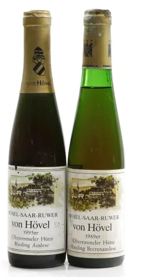 Weingut von Hövel Oberemmeler Hütte 雷司令逐粒精选葡萄酒 1989 0,375 升，Weingut von Hövel ... 及另外 1 项