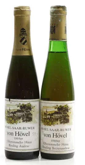 Weingut von Hövel Oberemmeler Hütte रीस्लिंग बेरेनाउसलेसे 1989 0,375 लीटर, Weingut von Hövel ... और 1 अन्य