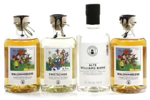 Sauerländer Edelbrennerei Edelgeist Waldhimbeere fadlagret 0,5 l, Sauerländer Edelbrennerei ... og 2 andre