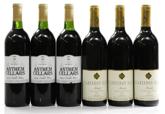 Clarendon Hills Merlot "Hickinbotham Vineyard" 1998 0,75 l, Clarendon Hills ... og 1 mere