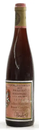 Fürst von Metternich-Winneburg'sches Domänen Rentamt/ Schloß Johannisberg Schloß Johannisberg Rosa-Goldlack Riesling Beerenauslese 1971