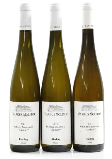 Molitor, Markus Zeltinger Sonnenuhr Riesling Auslese ** Weiße Kapsel 2007 0,75 l, Molitor, Markus ... e 1 altro