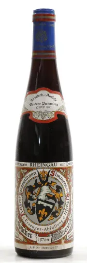 Weingut Freiherr Langwerth von Simmern´sches Rentamt Erbacher Marcobrunn Riesling Trockenbeerenauslese 1976