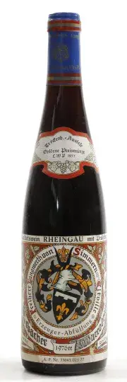Weingut Freiherr Langwerth von Simmern´sches Rentamt Erbacher Marcobrunn Riesling Trockenbeerenauslese 1976