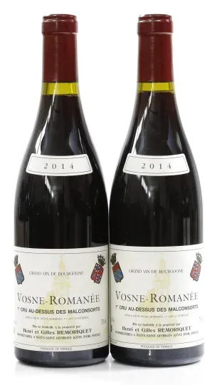 Remoriquet Vosne Romanée Au Dessus Malconsorts 1er Cru 2014