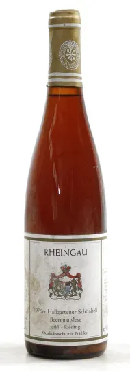 Weingut Fürstlich Löwenstein-Wertheim-Rosenberg`sches Hallgartener Schönhell Riesling Beerenauslese gold 1976