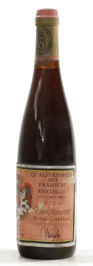 Fürst von Metternich-Winneburg'sches Domänen Rentamt/ Schloß Johannisberg Schloß Johannisberg Rosa-Goldlack Riesling Beerenauslese 1971
